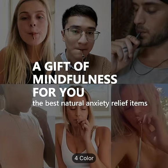 Anxiety Breathing Meditation Mindfulness Necklace - Picture 5 of 9